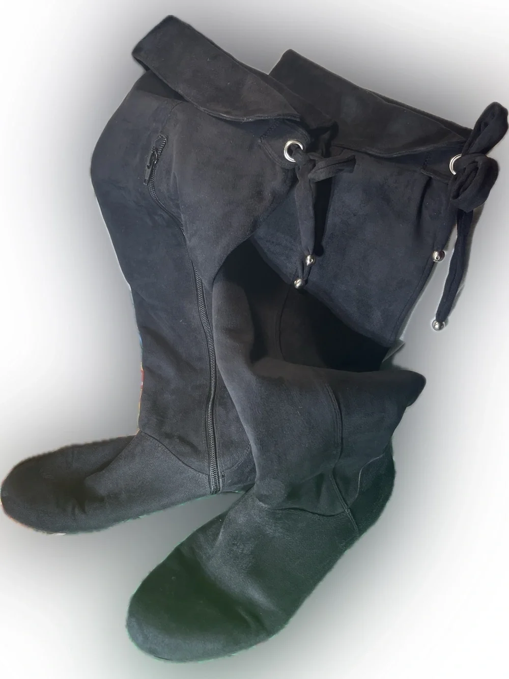 Fergalicious by Fergie Sassy Over-the-Knee Flat Black Boots Size 10M